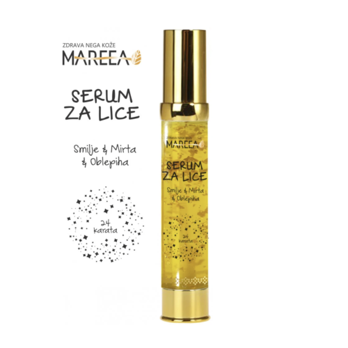 FACIAL SERUM IMMORTELLE & MYRTLE WITH 24K GOLD – 30 ml