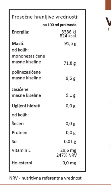 Vivaseed Cold Pressed Hazelnut Oil - 250 ml - Image 2