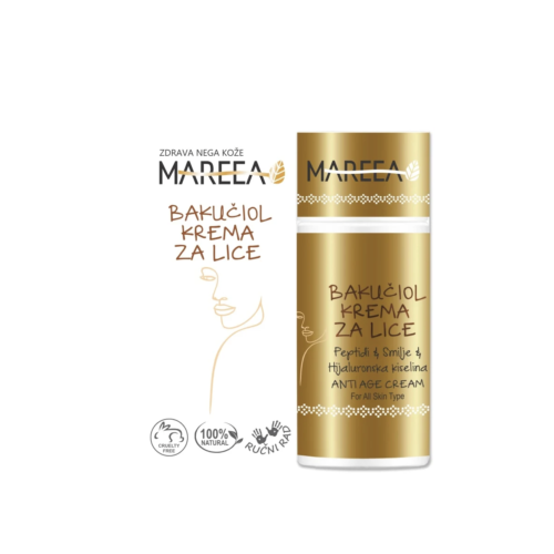 NATURAL CREAM WITH SMILY, BAKUCIOL (NATURAL RETINOL), PEPTIDES AND HYALURONIC ACID 50ML