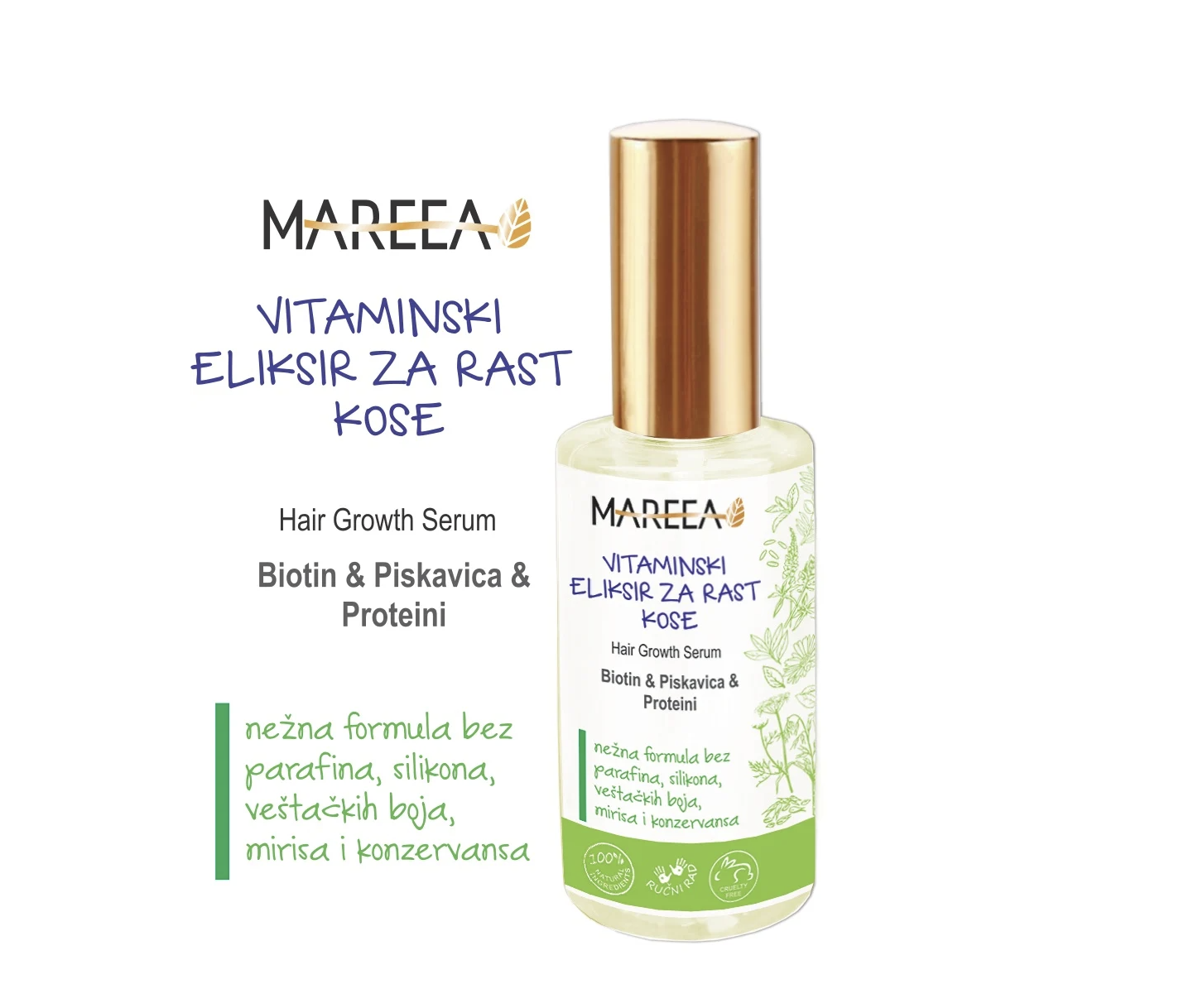 VITAMIN ELIXIR FOR HAIR GROWTH Biotin & Fenugreek & Proteins 100ML
